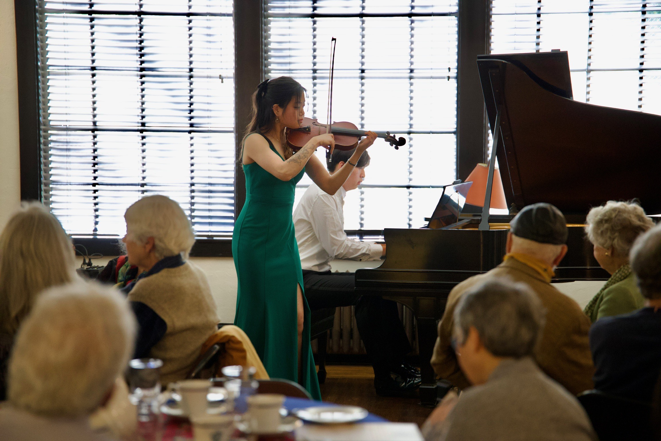 violin recital paired with tasting menu